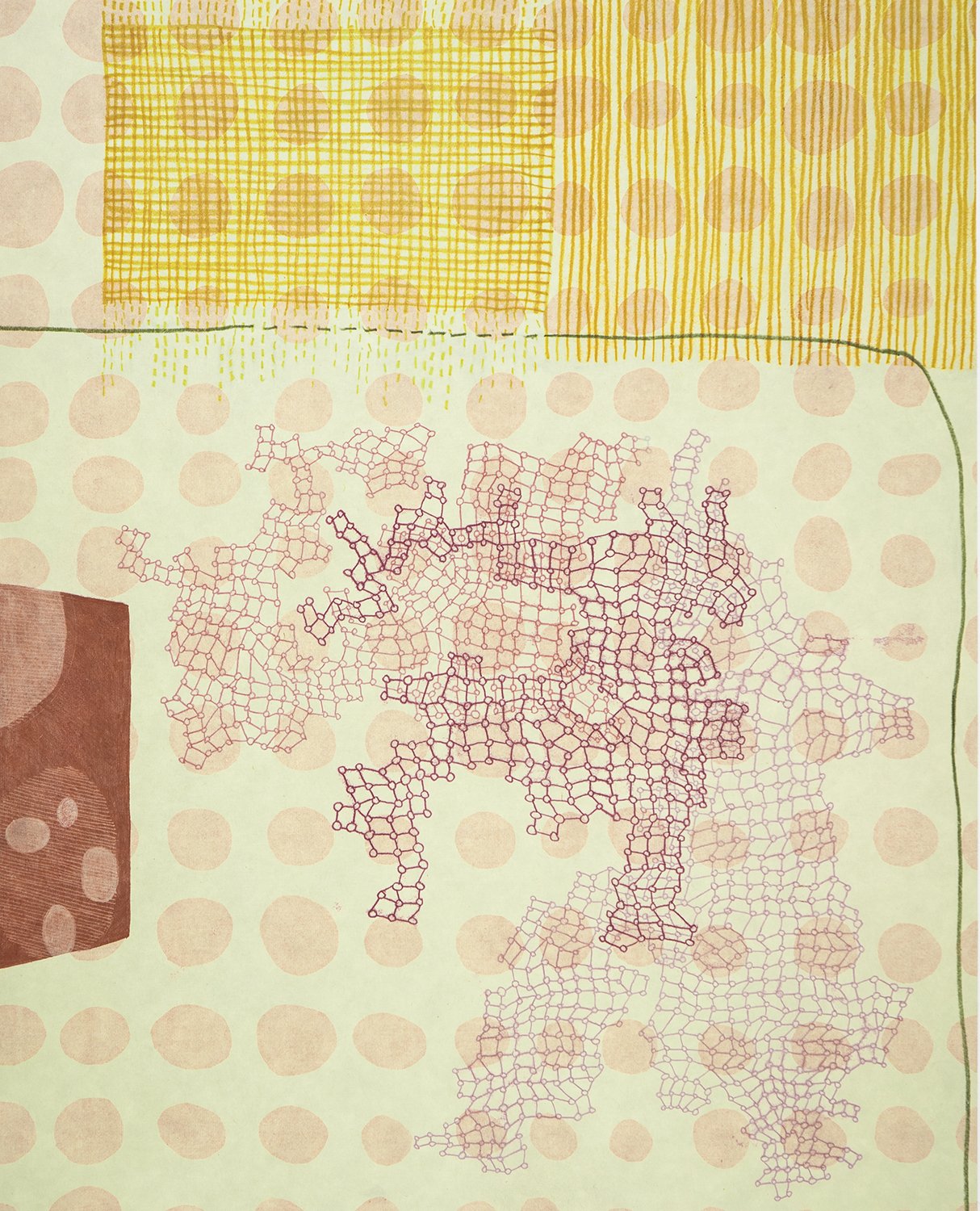 The Race is On I, 2023. Monotype, 20" x 16"