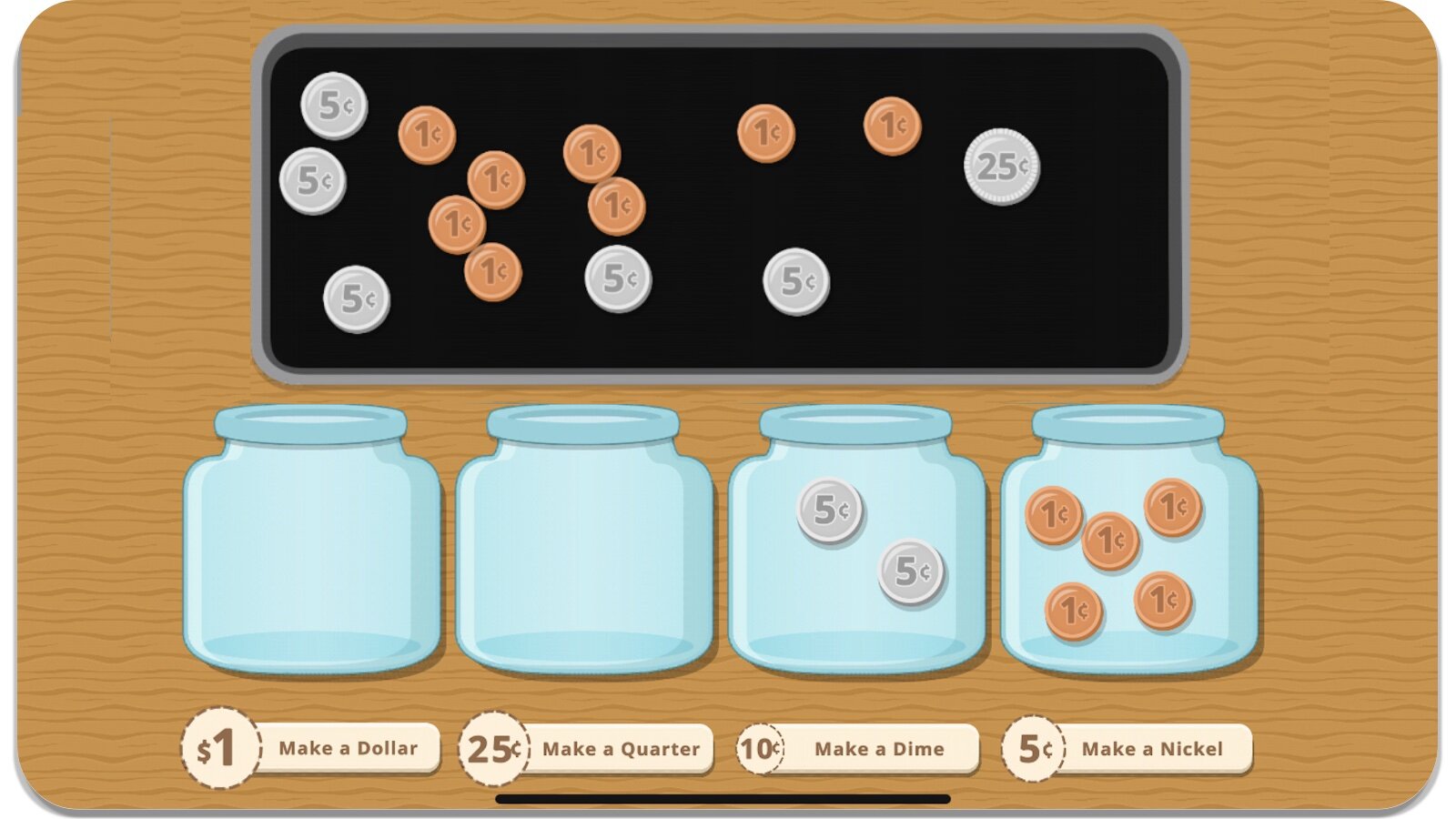 Coin counting practice