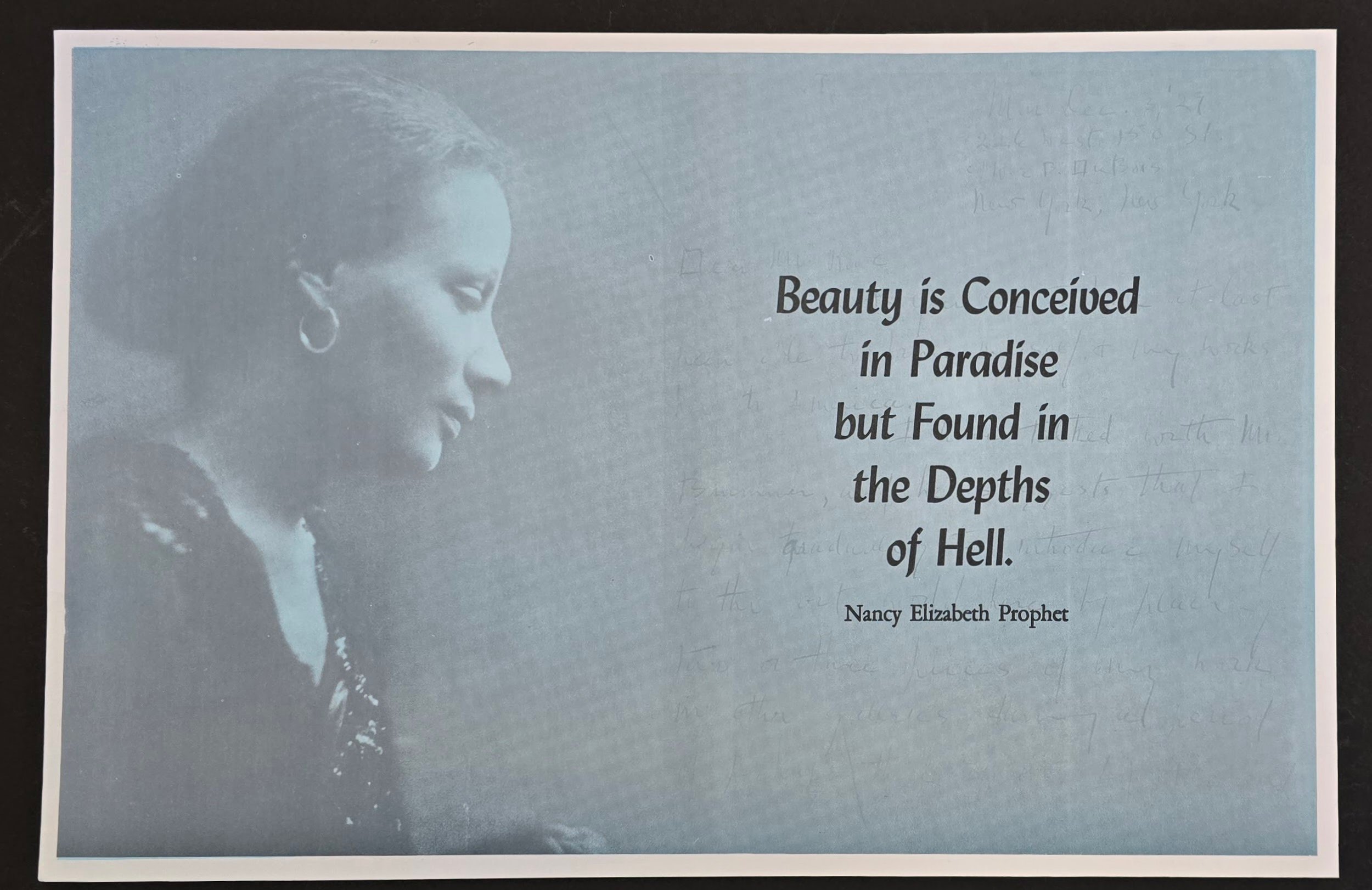 Nancy Elizabeth Prophet Letterpress Print