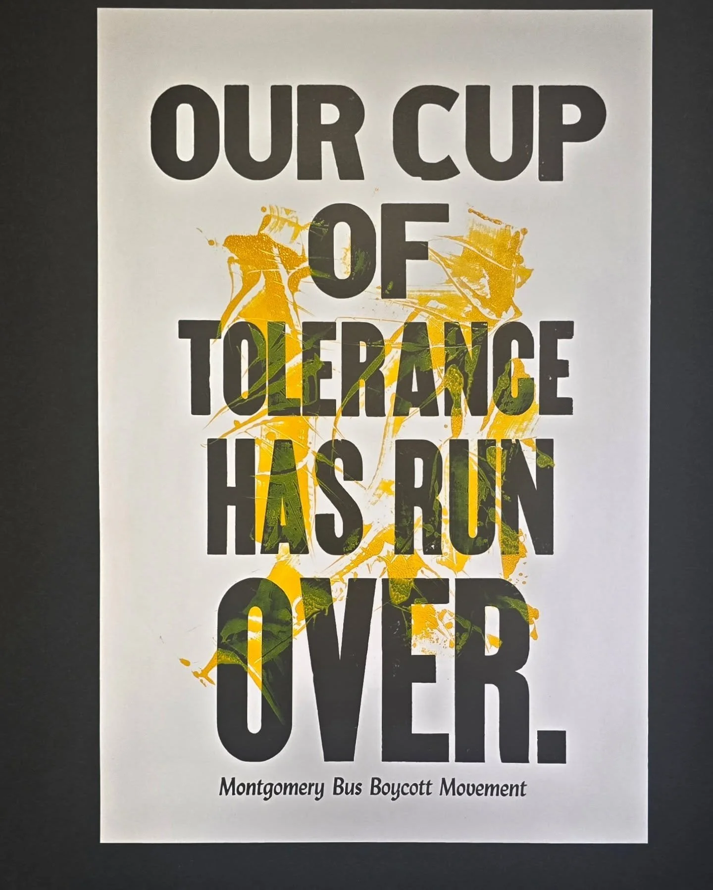 I love this quote so much that I decided that I wanted to wear it. I've been playing with type and monoprint, and the little Jacques in me has been loving this print combo. 😍