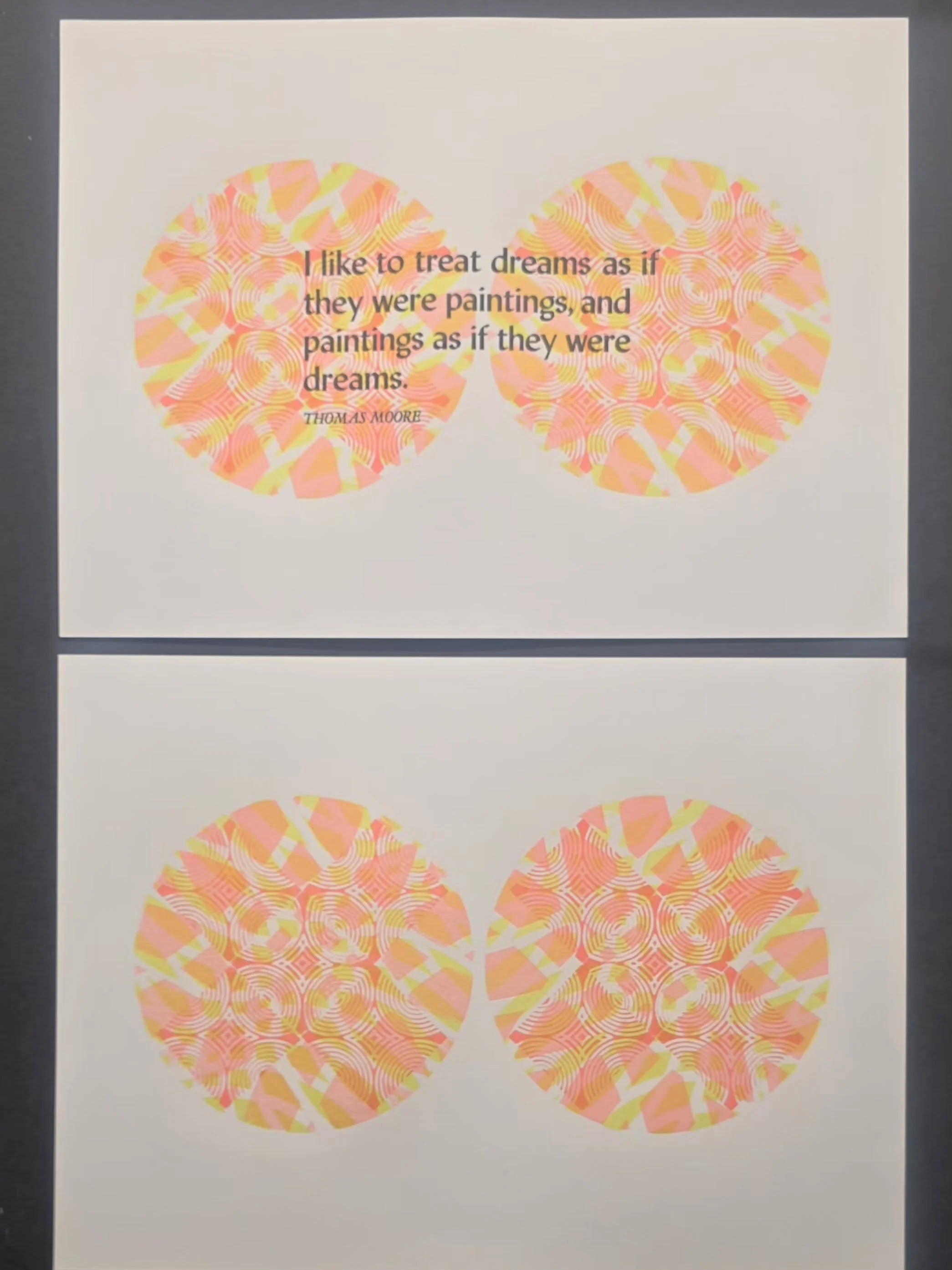 New set of prints called The Dream Series because I dream of layered colors. Dream a little dream my people's. With the text or without the text or just take both.🫠🫠