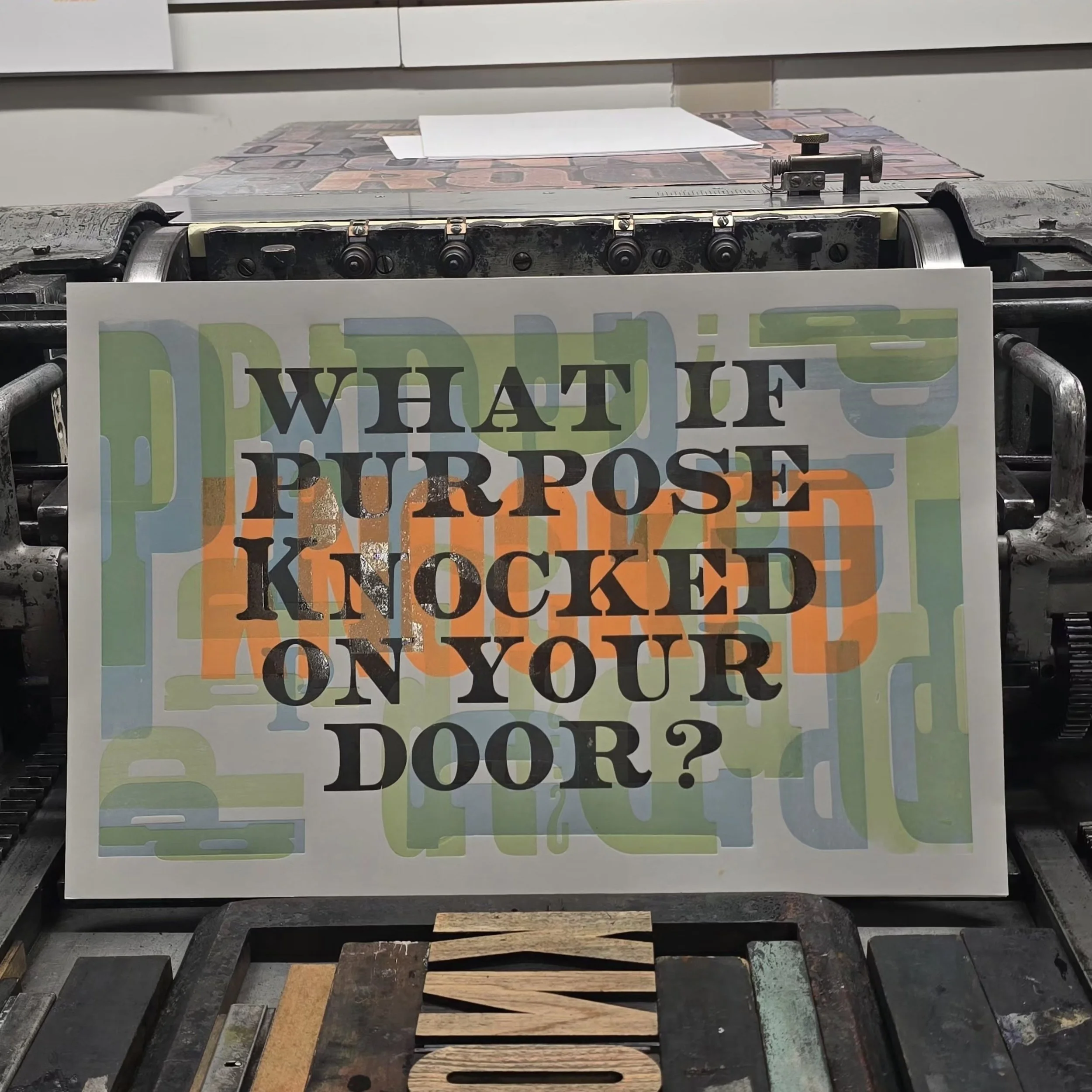I answered and invited him in to stay because he came at the right time. What would you do?? New Print I  made @penlandschool