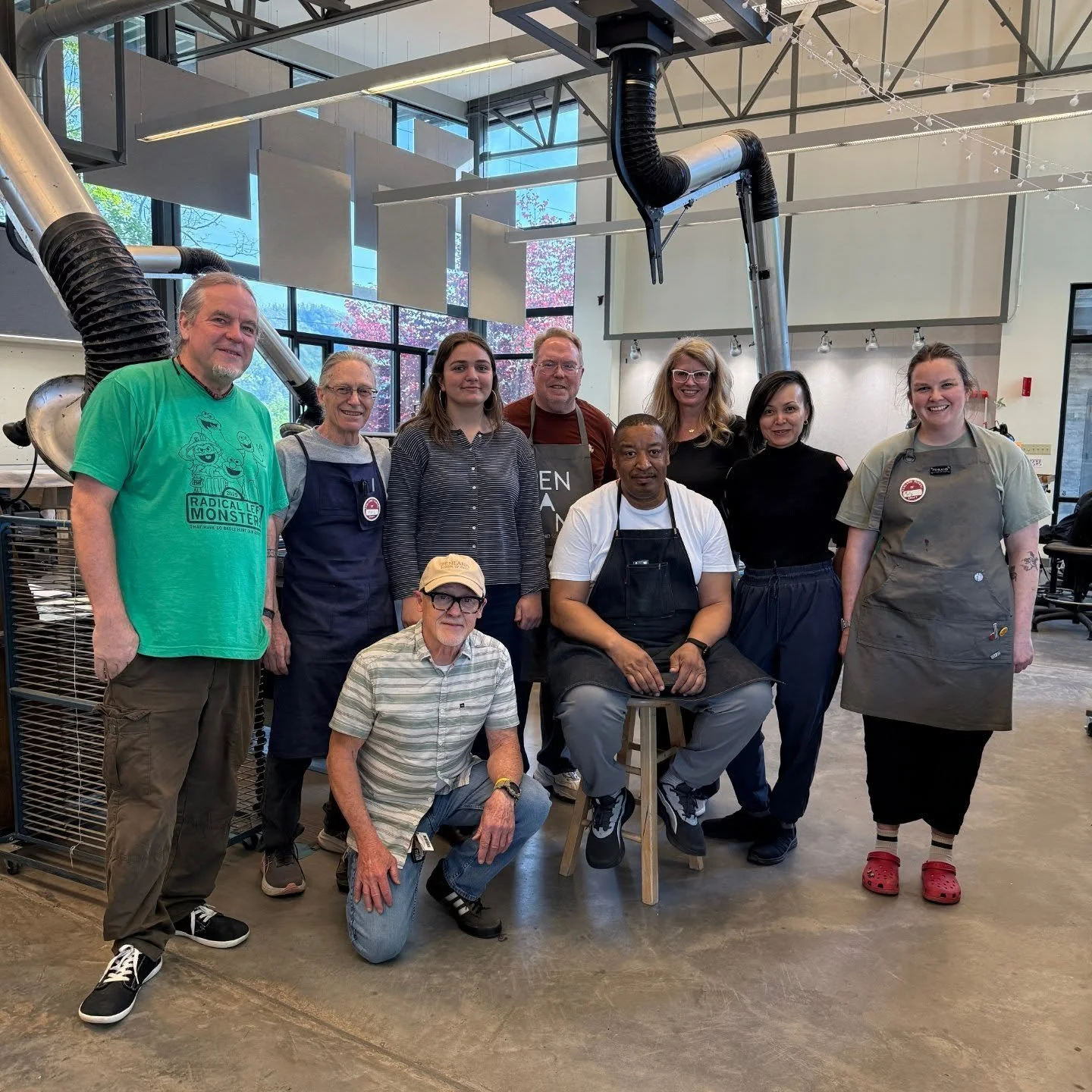 Had a great time with this beautiful group of human beings at Penland. They made these beautiful works of resistance art.
What a beautiful scenery I had from the window of the classroom and what a beautiful place Penland is. @penlandschool Thank you 