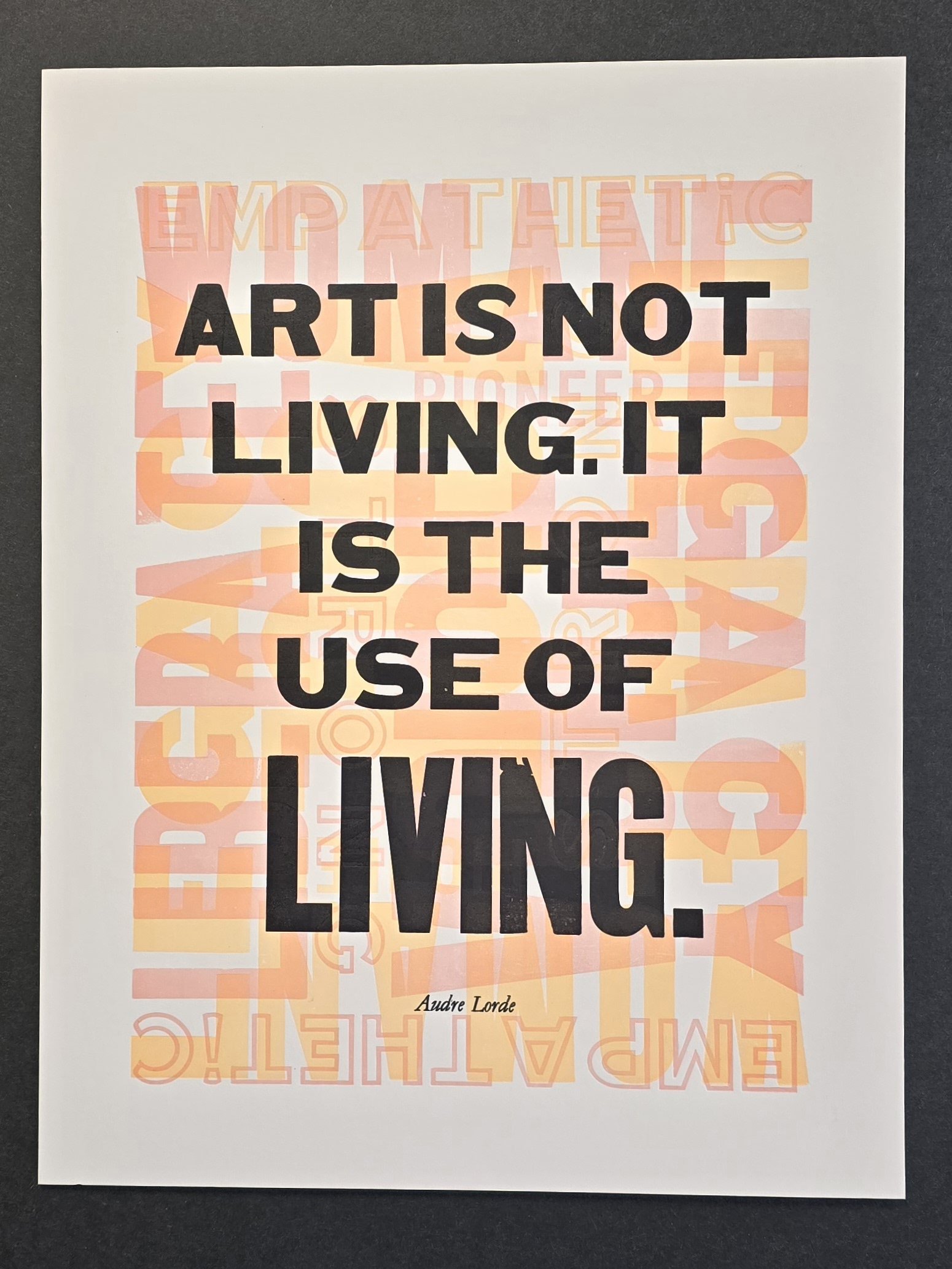 Art is for the living Print