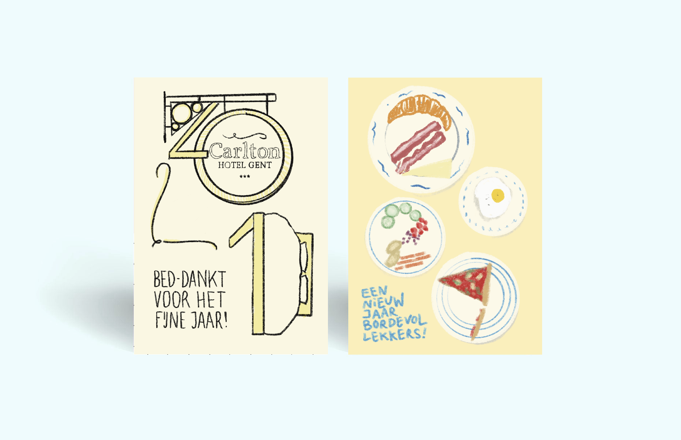 wenskaart voor handelaren rond Gent Sint Pieters