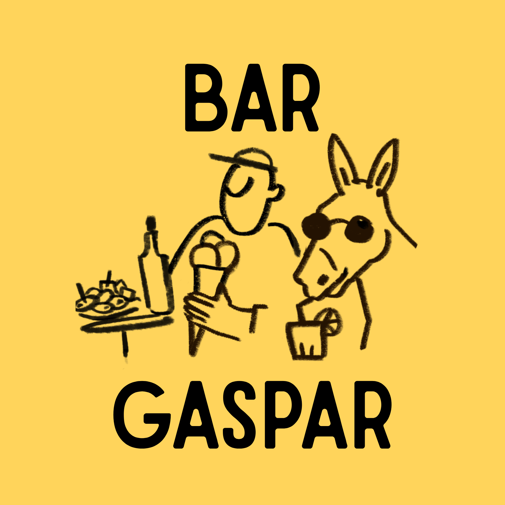 logo voor de zomerbar van Rivka in Berlare Bar Gaspar