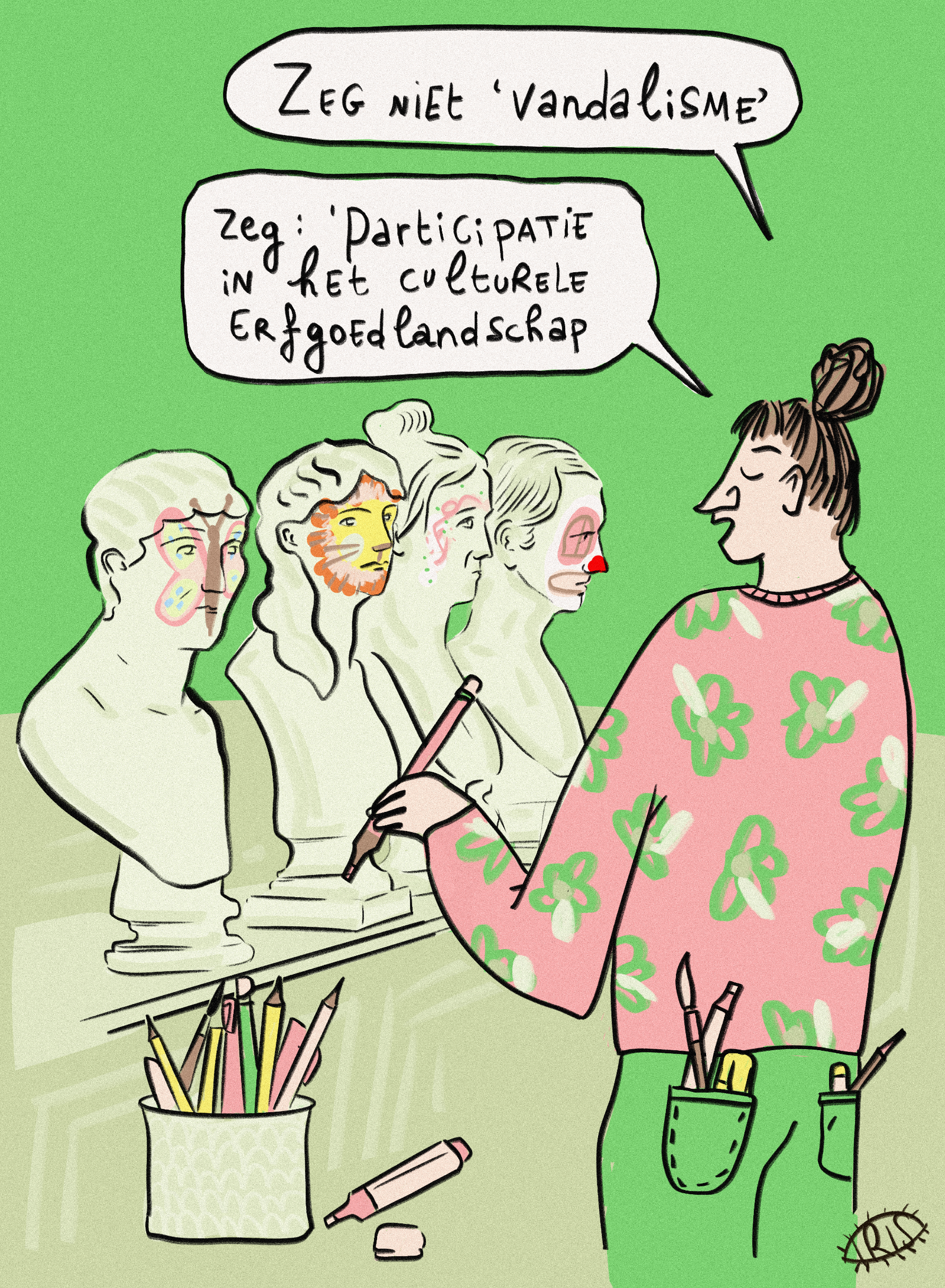 Cartoon voor het Faro. magazine