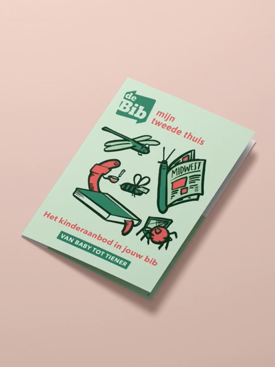 tekeningen voor Bie met een boekenworm een libelle en spin op het web