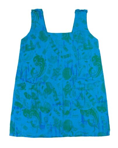 Girls Turquoise & Green Jumper Dress