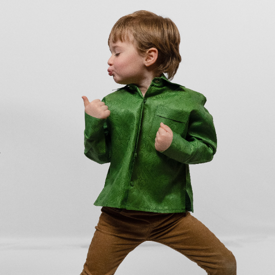 SHADER Button-Down African Fabric Kids Untucked Dress Shirt