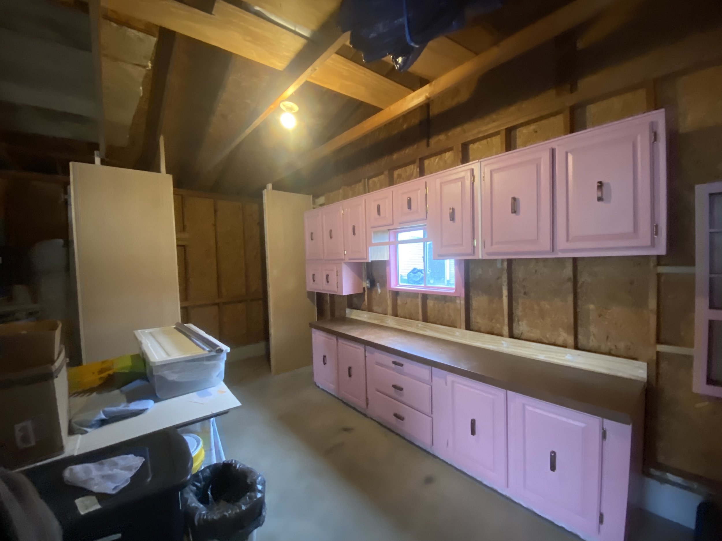 Garage Partition & Cabinet Installation