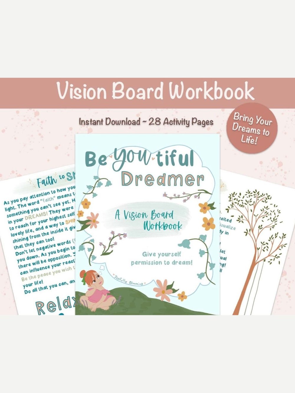 Be~YOU~tiful Dreamer Vision Board Workbook, JoyfullyBlooming — Two Roads  Wellness Clinic