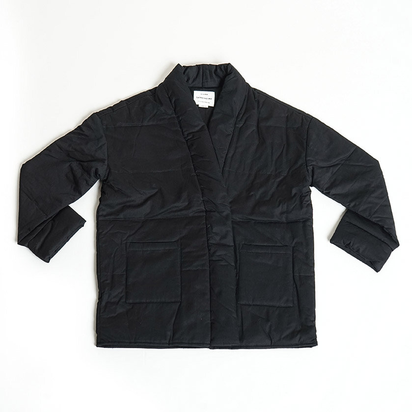 THINKING MU / black padded jacket / LARGE ONLY