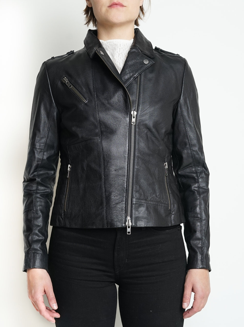 BOW / leather jacket #116 / small