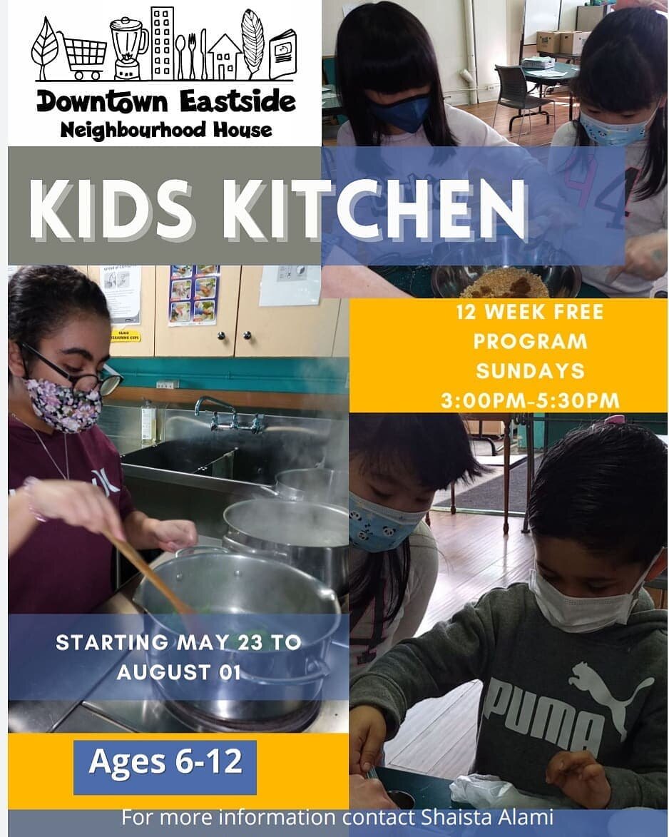 Do you have a budding chef in your family? Maybe you would like your kids to help out more with dinner but don't know how to start teaching them? Check out our Kids Kitchen program running on Sundays from May 31st - August 1st, 3-5:30pm. Ages 6-12. P