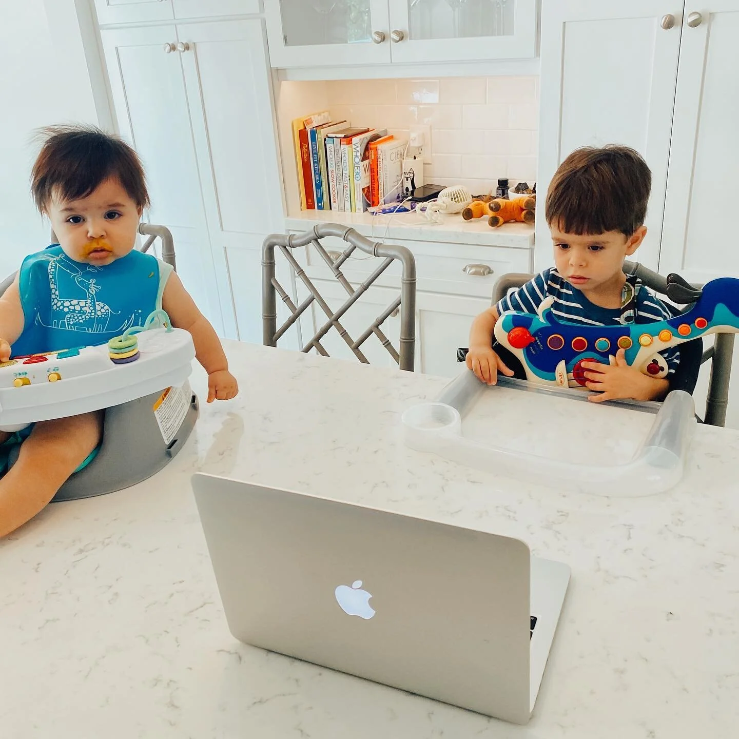 Music Class via ZOOM this morning, it&rsquo;s challenging to keep a toddler&rsquo;s attention span for more than 10 min, at least my toddler 🤷&zwj;♀️ So thankful for all the teachers who are making the effort to entertain our little ones even via ZO