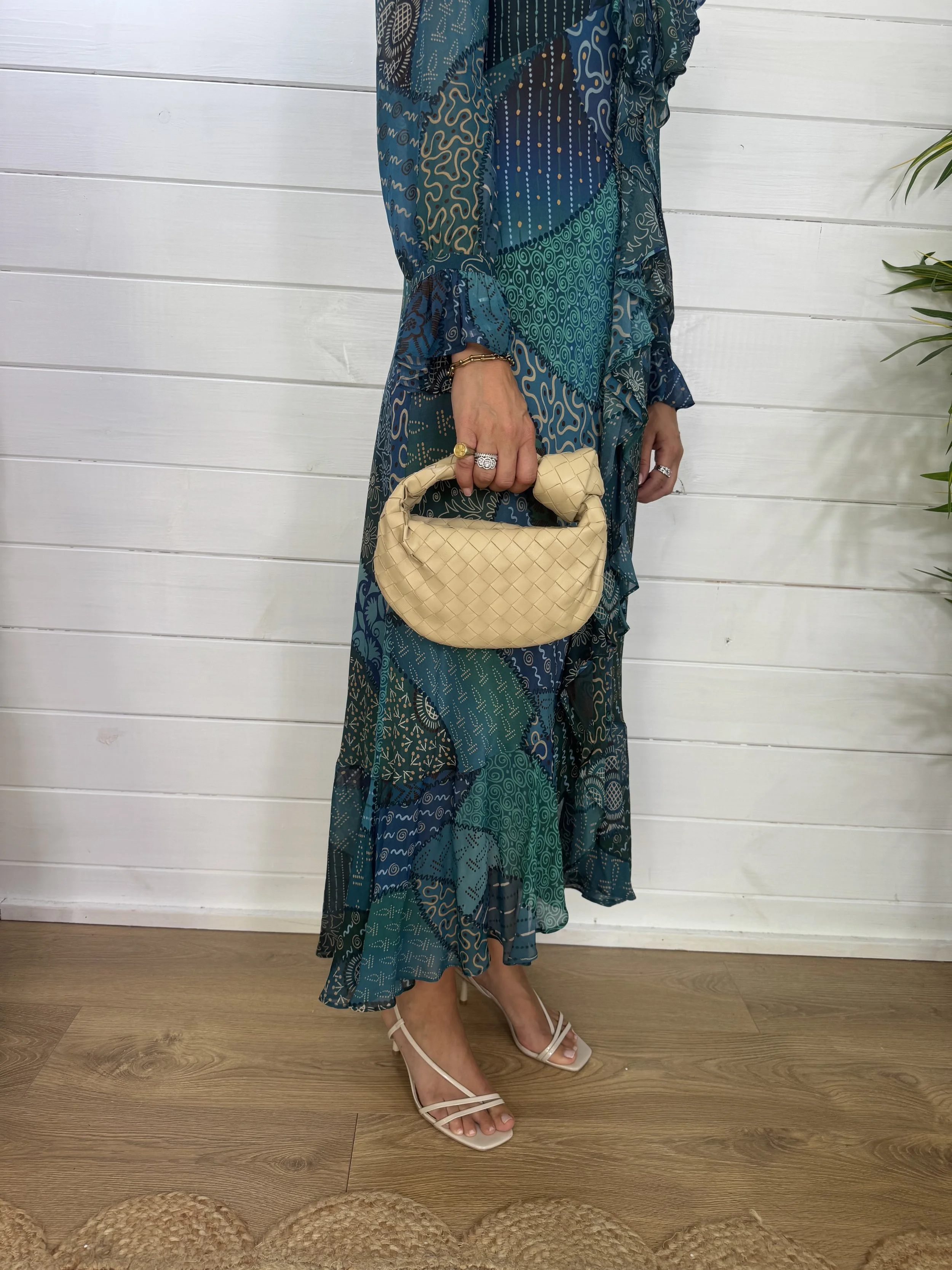 Bottega Veneta Mini Jodie in Porridge Beige Intrecciato Leather