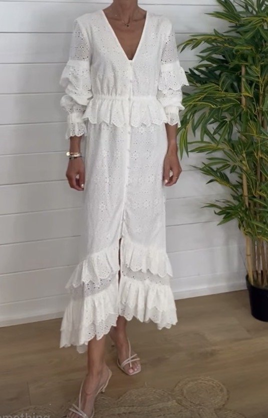 SIR White Broderie Dress (8)