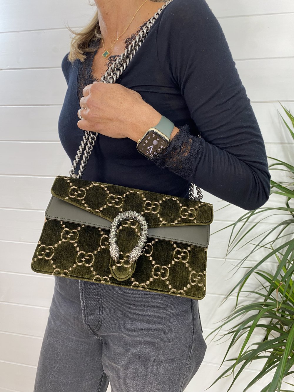 Gucci Small Dionysus in Olive Green Velvet YOUR PRELOVED STORIES