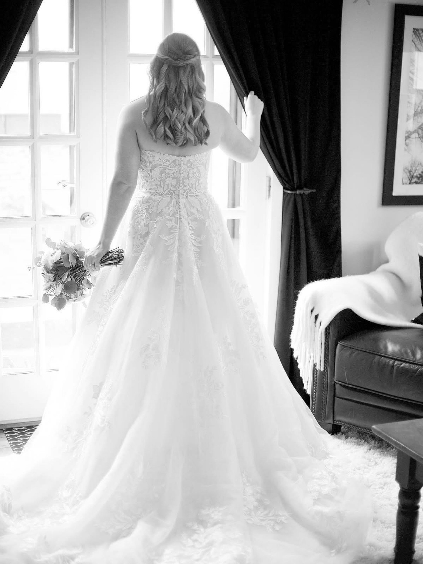 How gorgeous is this photo of our longtime client and bride Hannah! From prom hair, to wedding and all the haircuts in between! I love being a part of everyone&rsquo;s weddings but it is even more special when it is a client you have known for a long