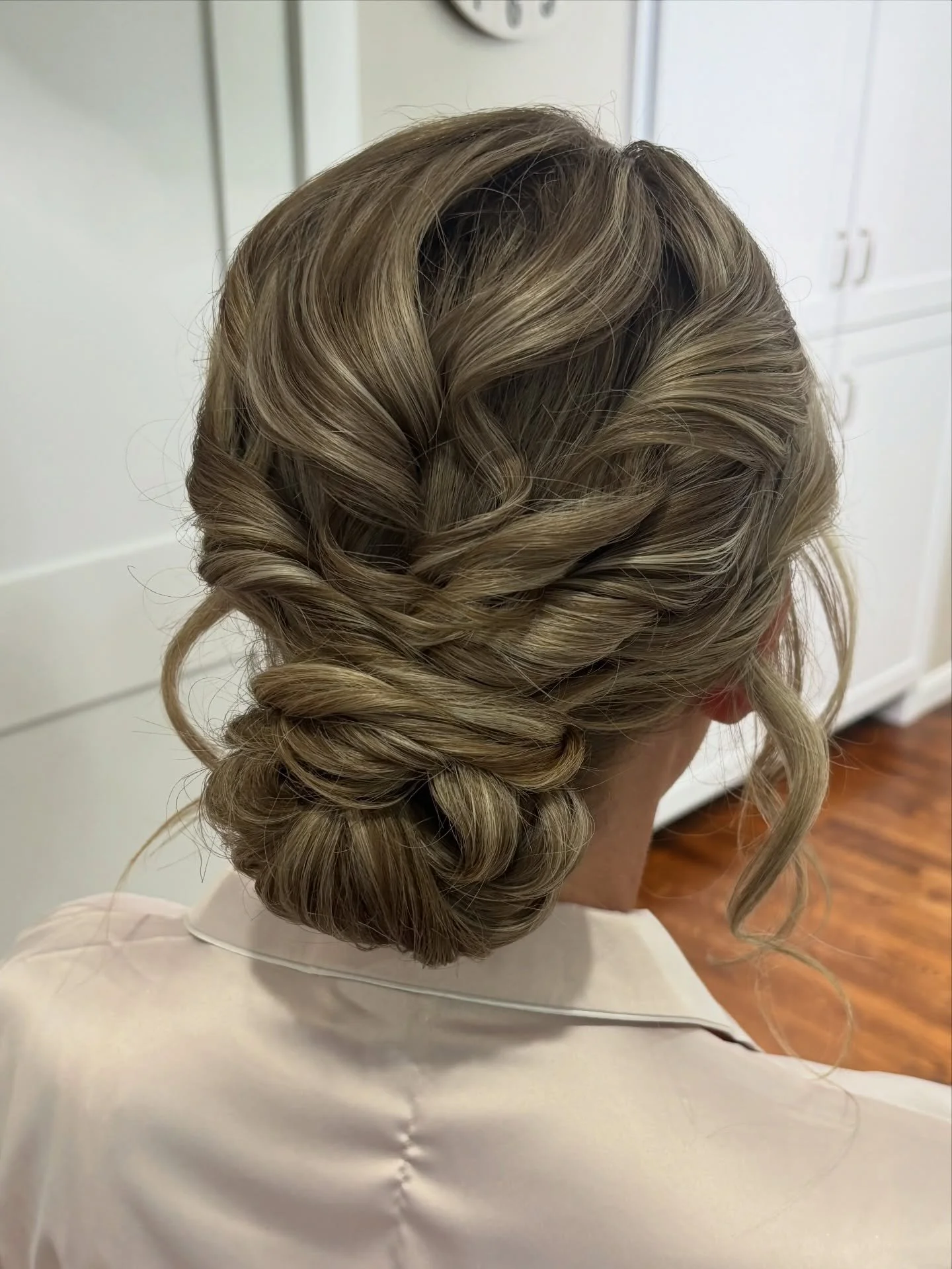 A beautiful wedding in Gloucester for Maggie! Maggie&rsquo;s hair style was classic with a sleek bun. You can never go wrong with simple and sleek! Photos from her bridal party hair too!