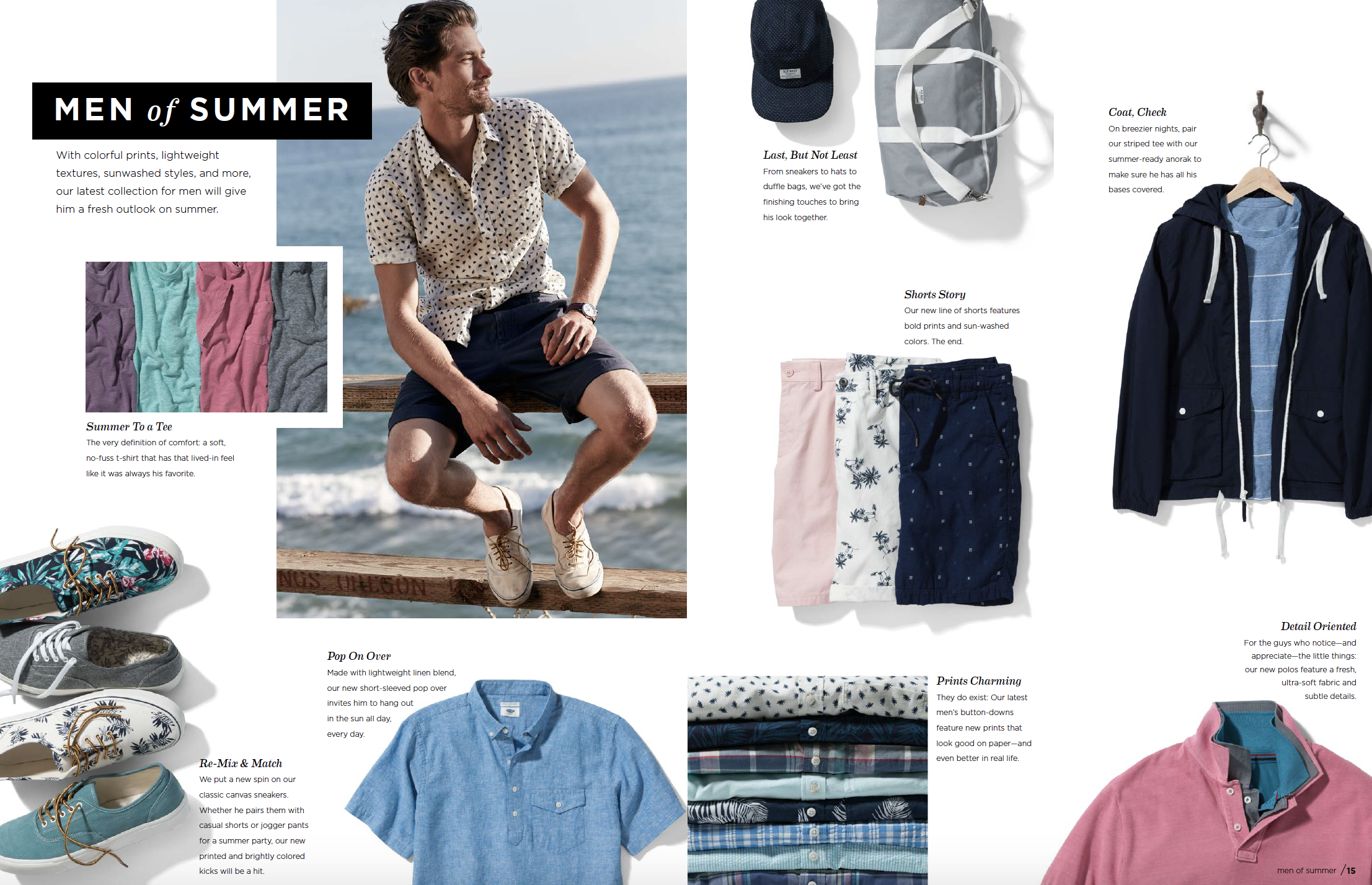 old navy trend magazine - men's summer styling