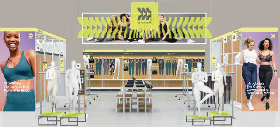 target all in motion shop layout - women's