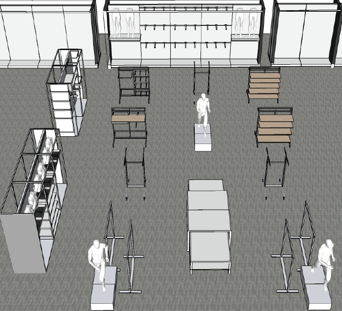 men's fixture block in sketch up