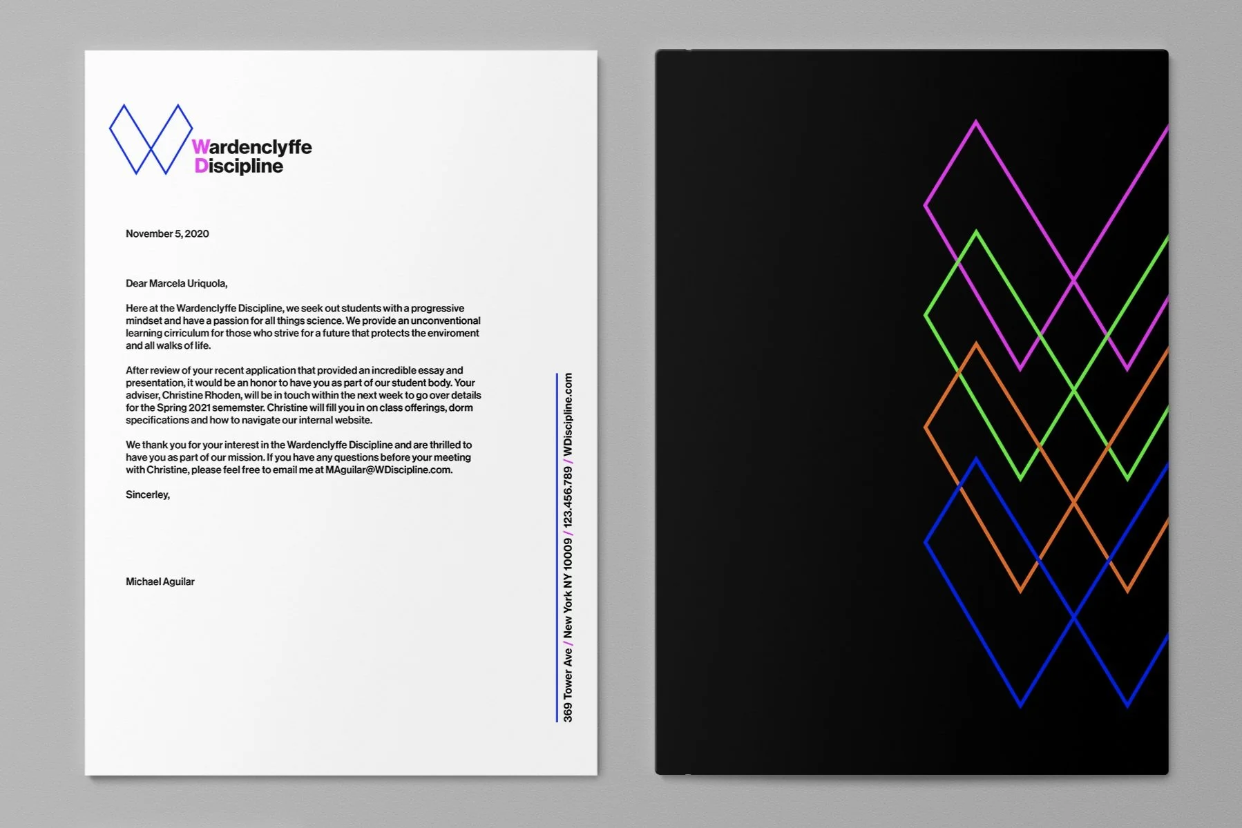 wardenclyffe discipline letterhead