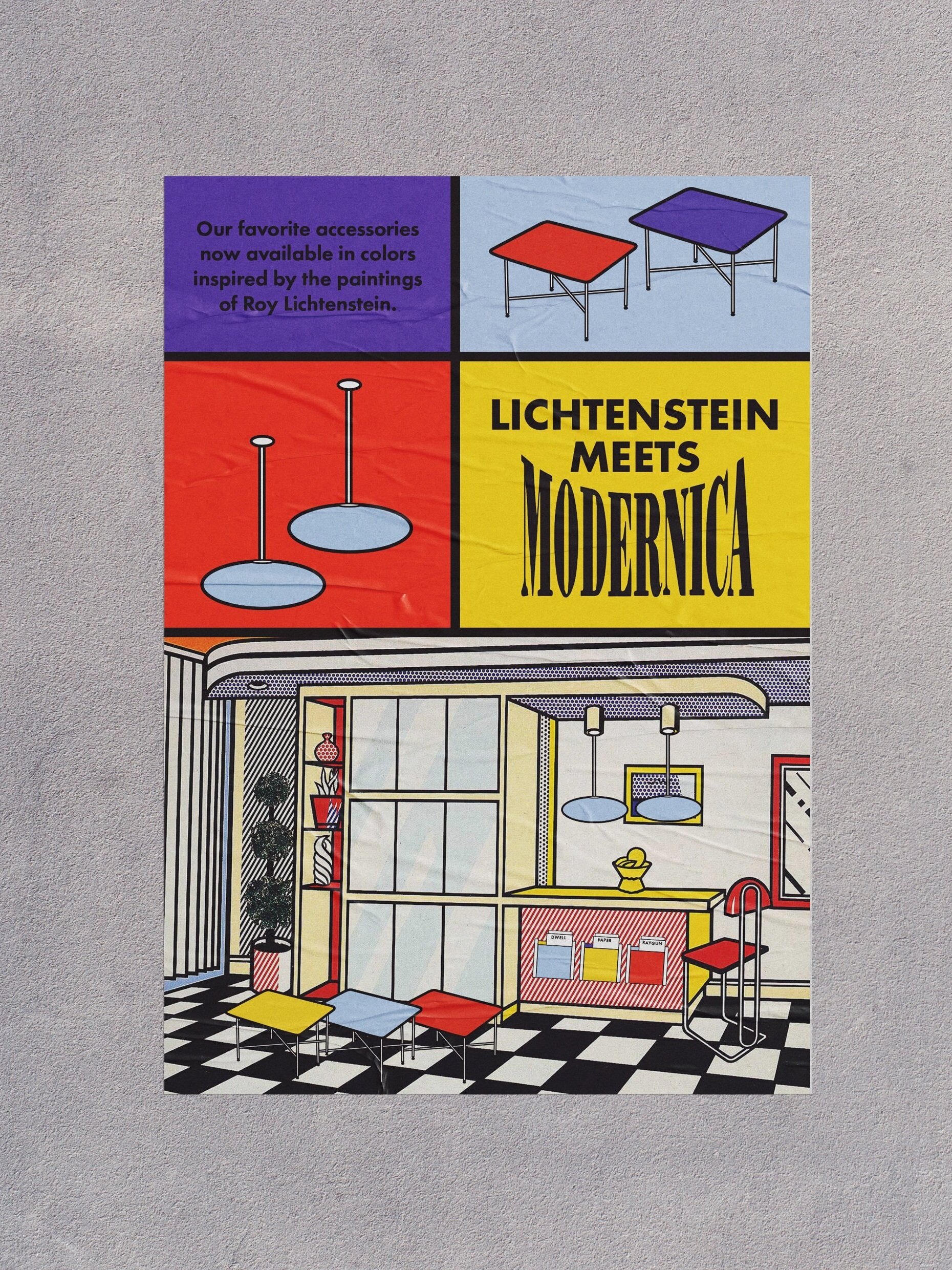 lichtenstein meets modernica - kitchen poster