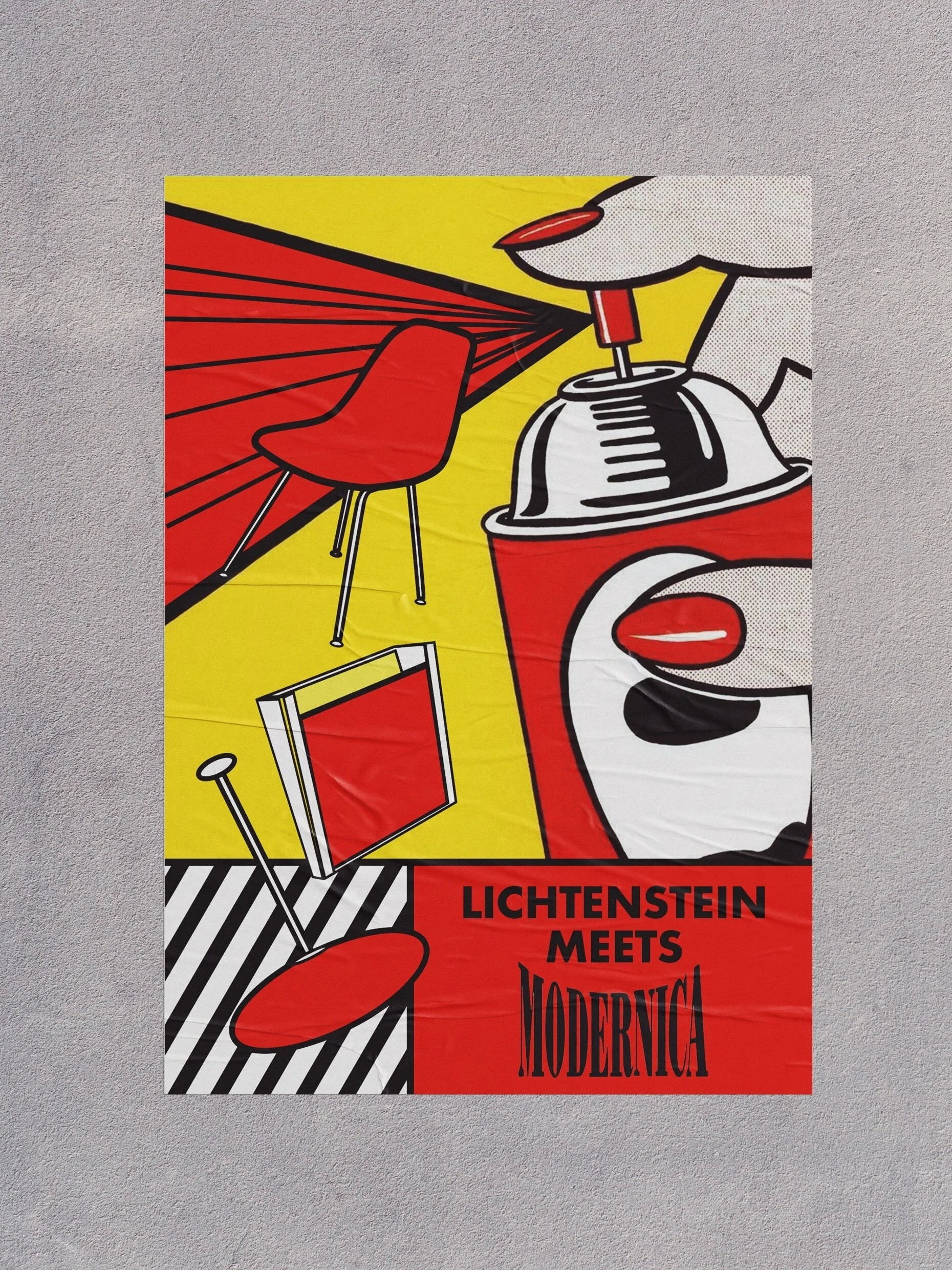 lichtenstein meets modernica - spray can poster