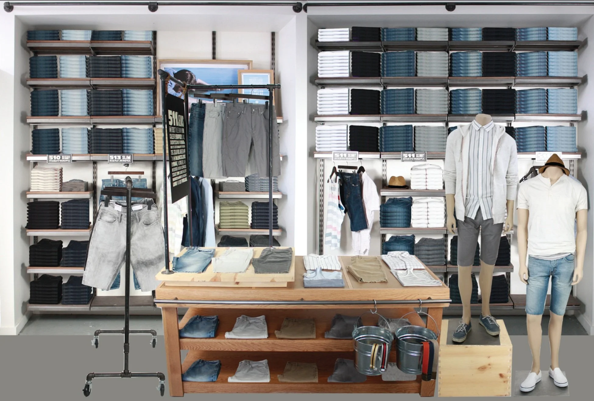 men's front of store