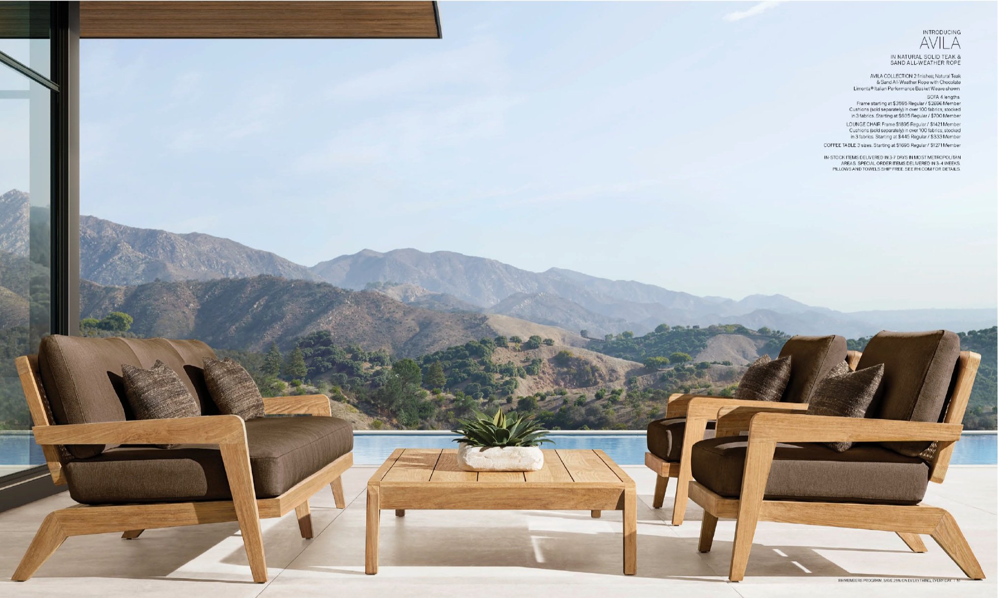 rh outdoor catalog - living room page layout