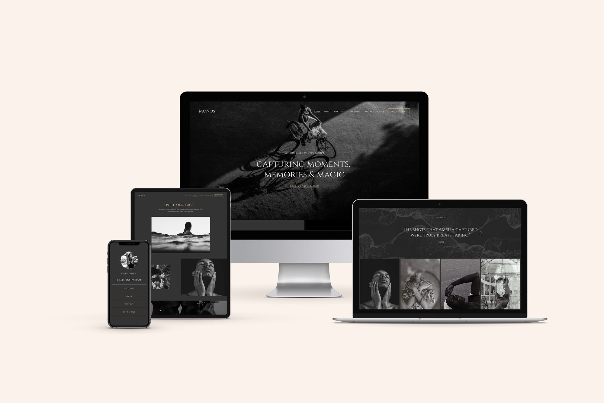 Custom Squarespace Template For Photographers Photographers Website
