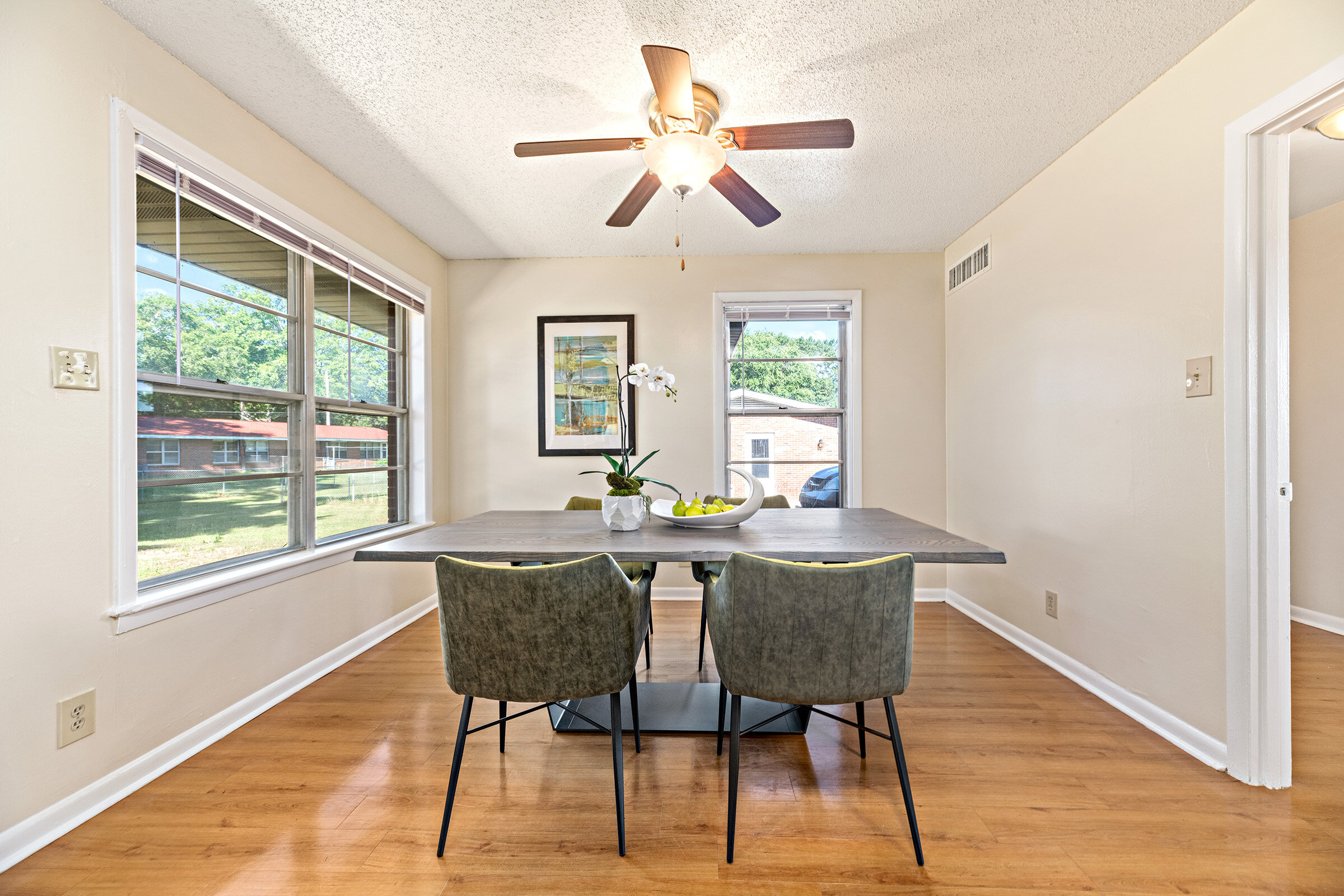  Military homes with ample natural lighting at Fort Moore. 