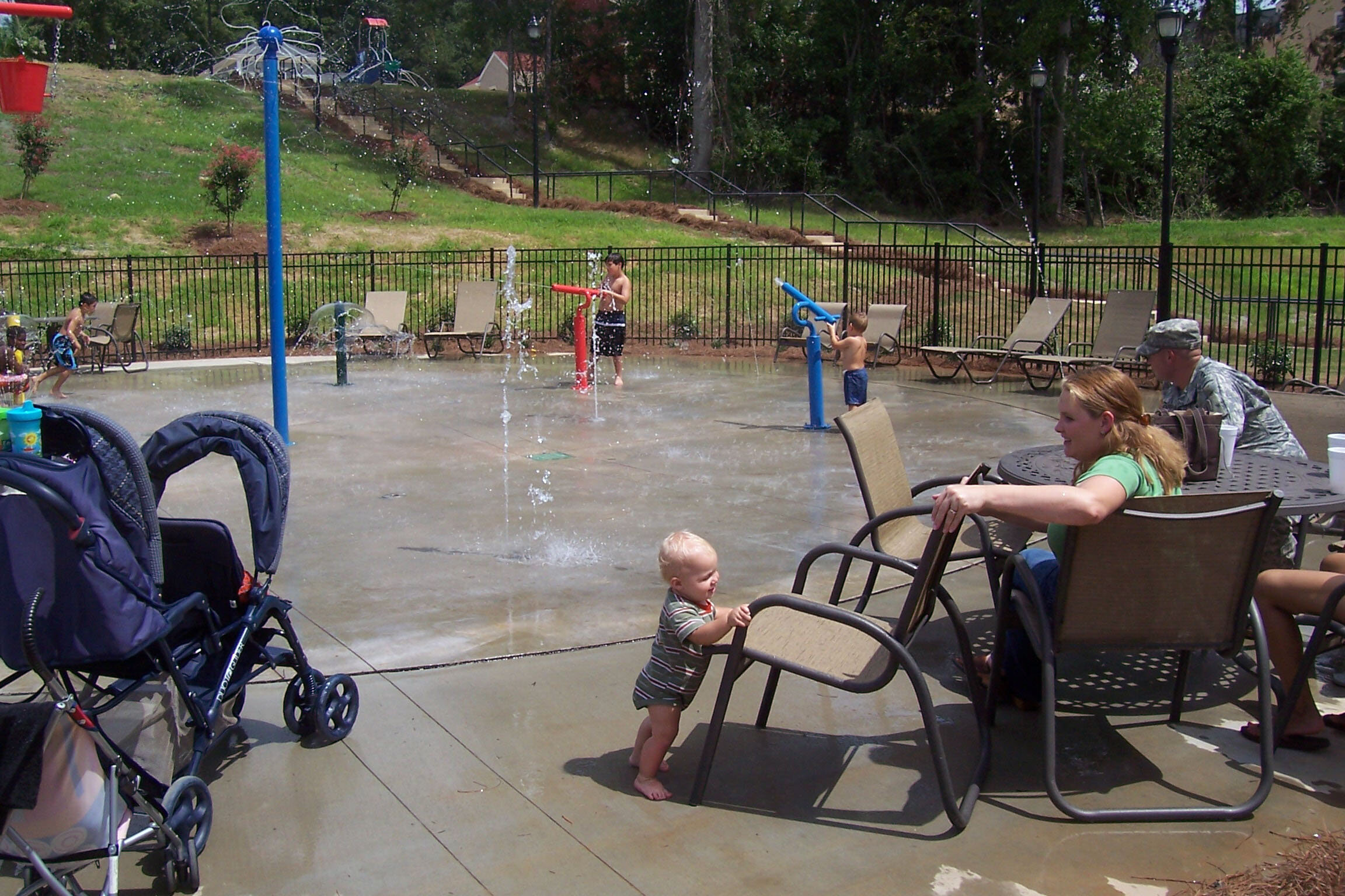  Community amenities include four resort-style pools and splash pads. 