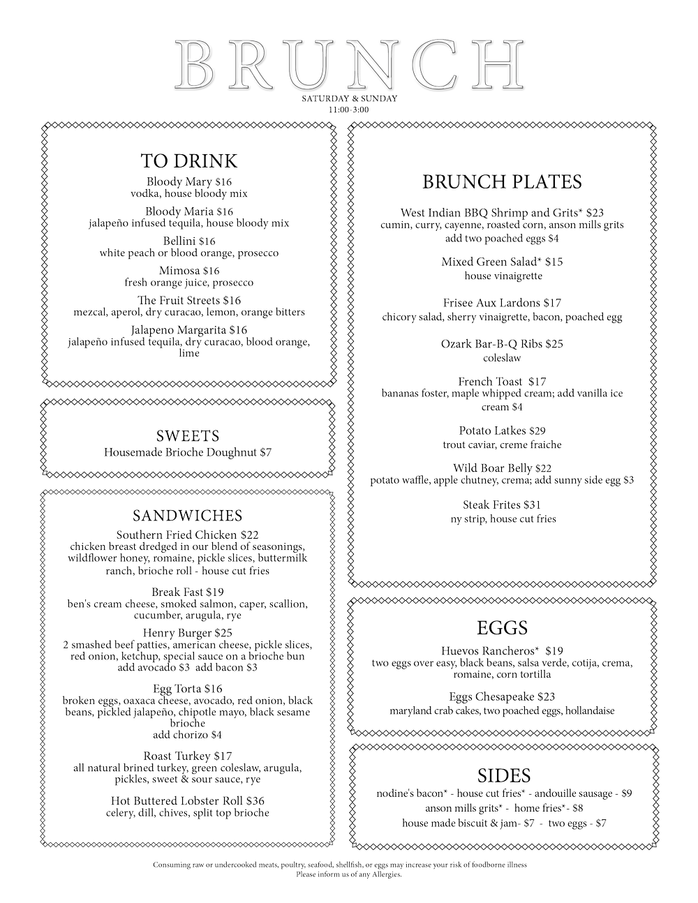 Brunch — Henrys End