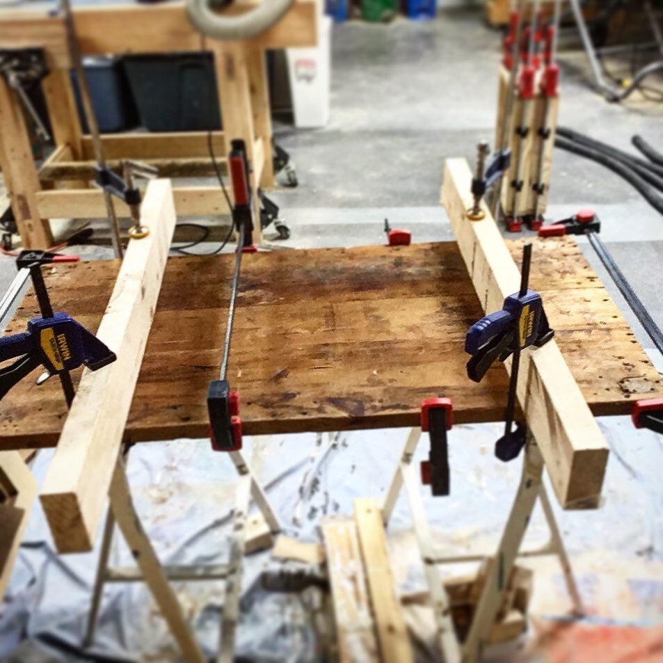 Turning this old chest bottom into a new coffee table top!
