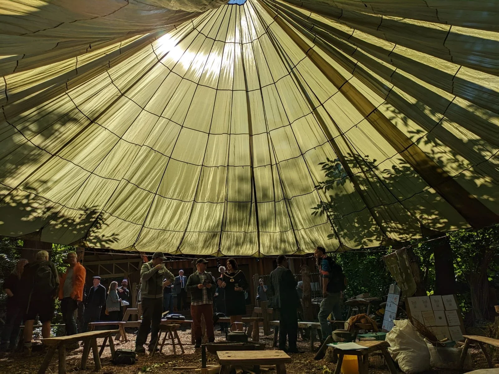 The canopy up at The Clearing