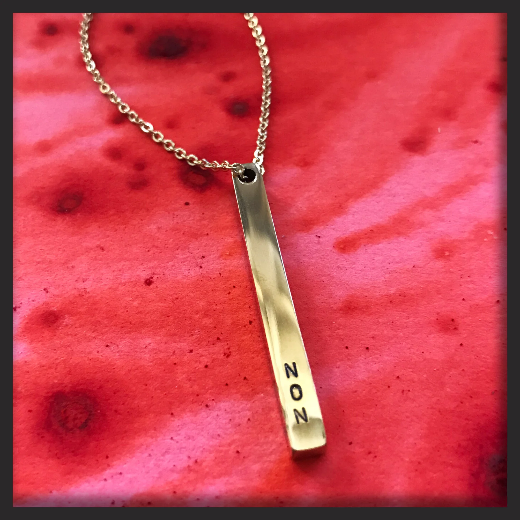 Non Sum Qualis Eram Necklace in Brass