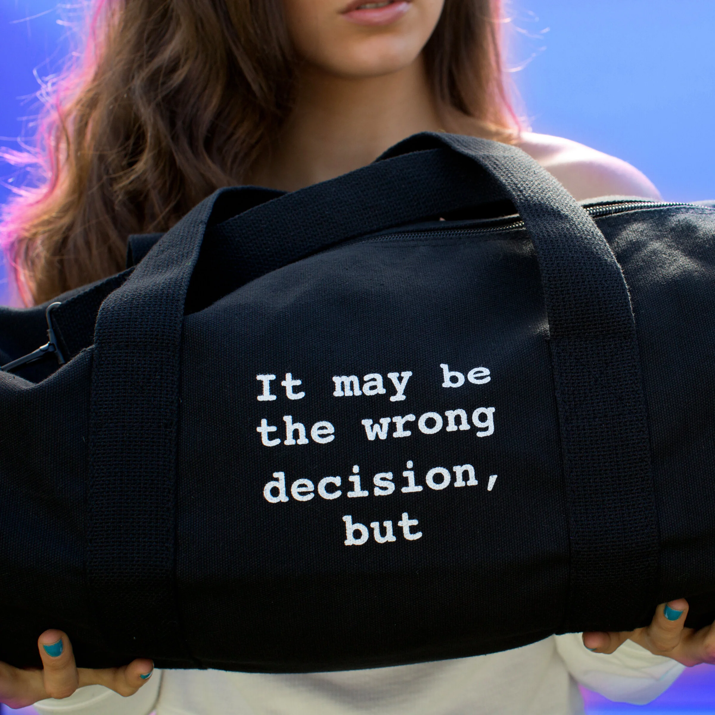 It's Mine Duffle Bag in Black