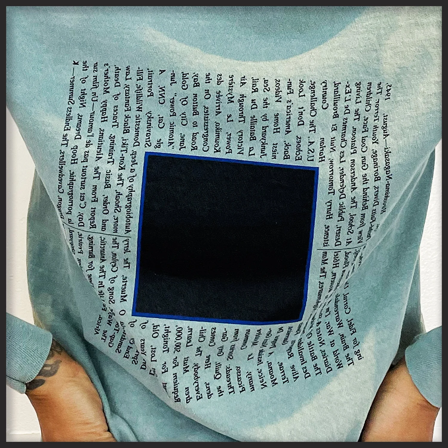 House of Leaves Black Box Tee in Sage — MARK Z. DANIELEWSKI