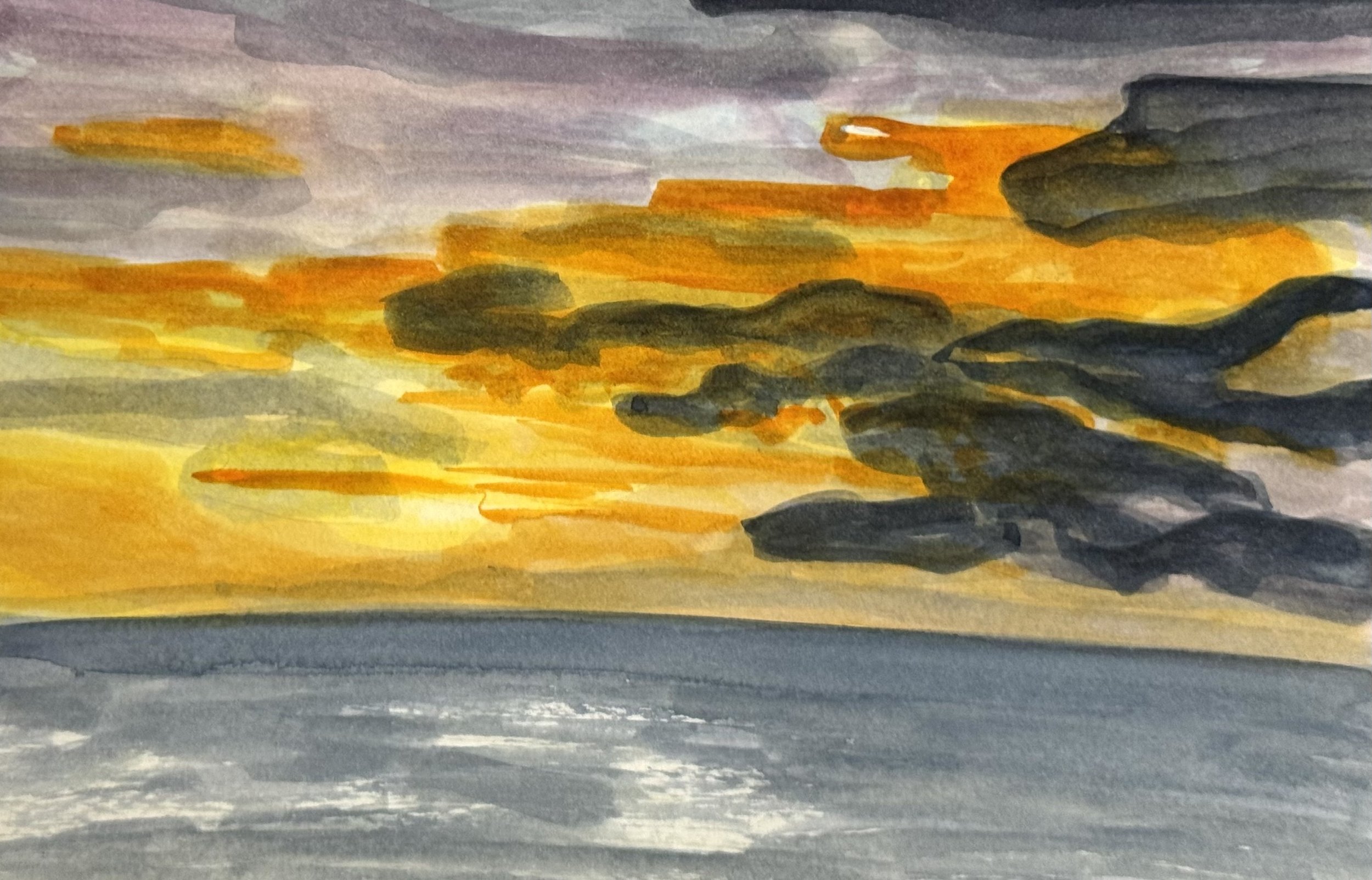 Sunset, 2026, 6 x 9 in, Isabela