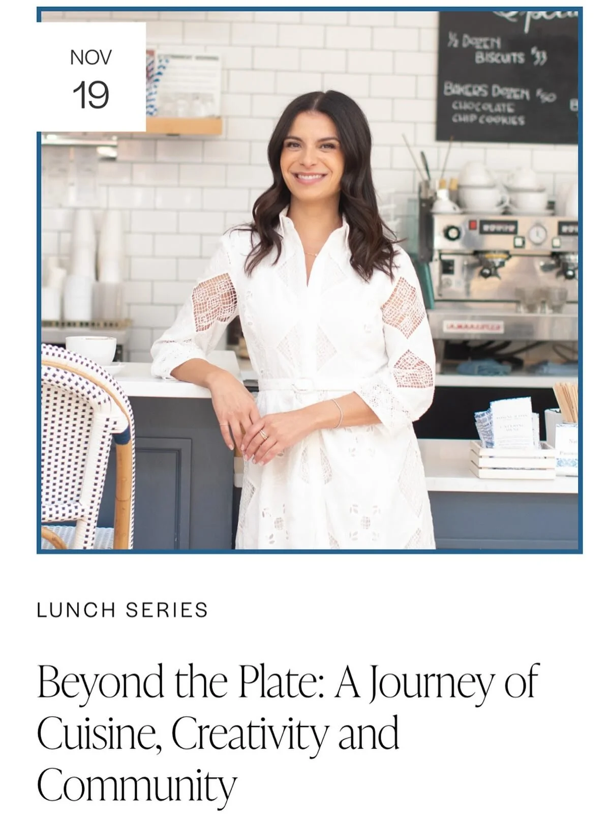 On November 19th, Elaina will be sharing her story of entrepreneurship and how she built Towne &amp; Oak as part of the @suiteescapelf luncheon series. The event will take place at Towne &amp; Oak in our private event space. Lunch will be served, win