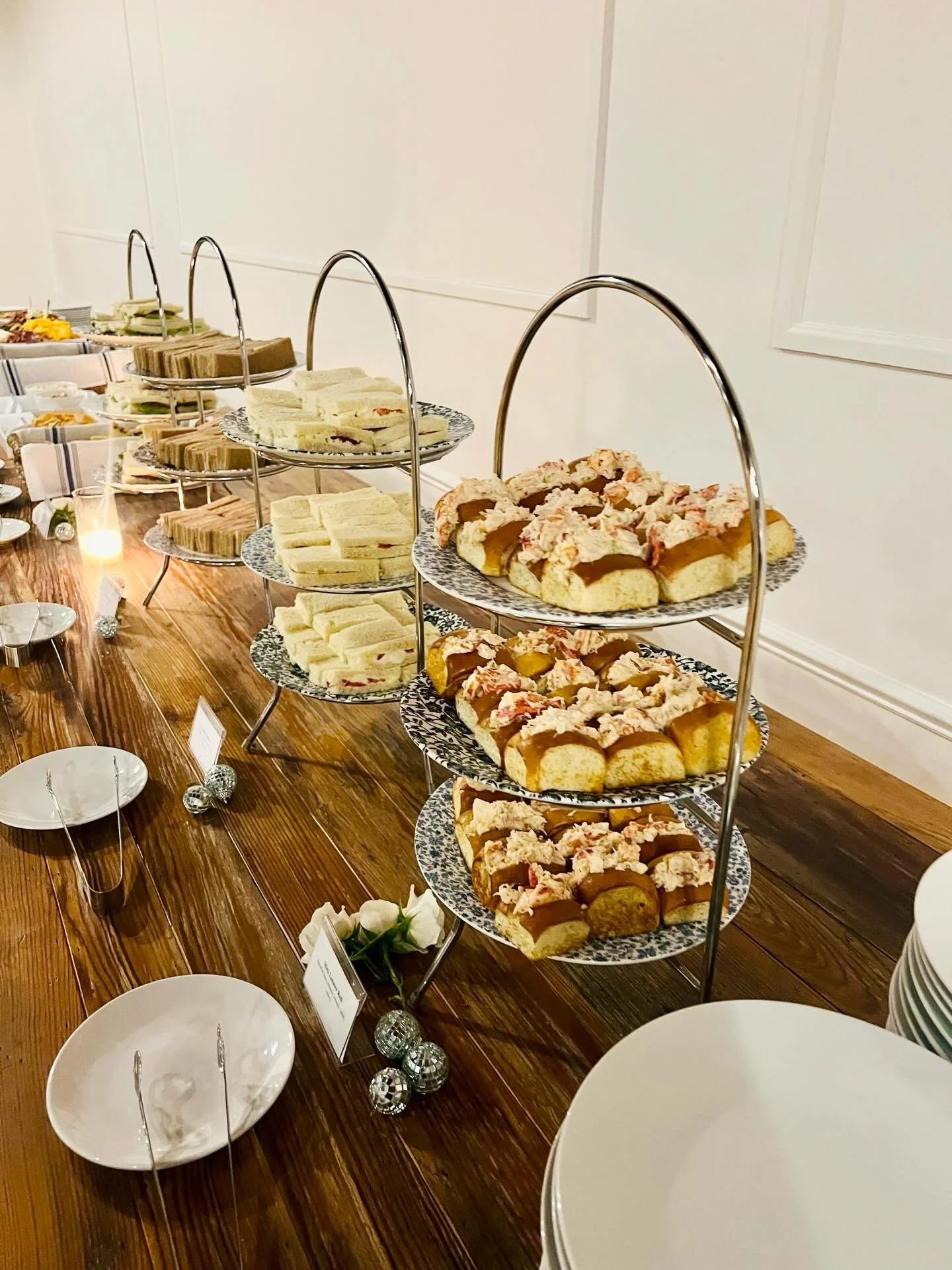 Disco birthday celebration 🪩 Dancing, drinks and bites! Guests enjoyed a food station of tea sandwiches, cheese + charcuterie, and the T&amp;O trio - pimento cheese, caramelized onion dip, and hummus. Email events@towneandoak.com to plan your next p