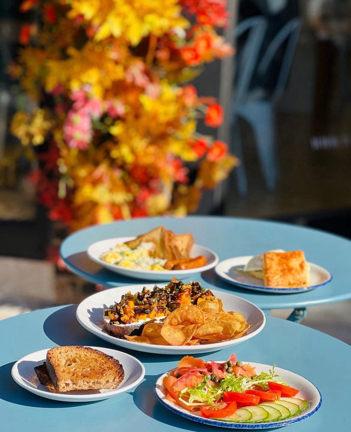 Fall in Winnetka 🍁🍂 T&amp;O lunch on the patio