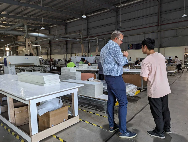 Kitchen cabinet factory visit with Cosmo Sourcing