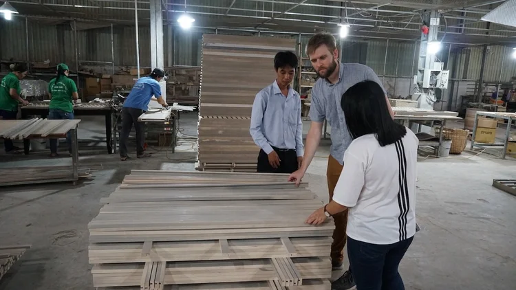 Jim Kennemer on a factory visit