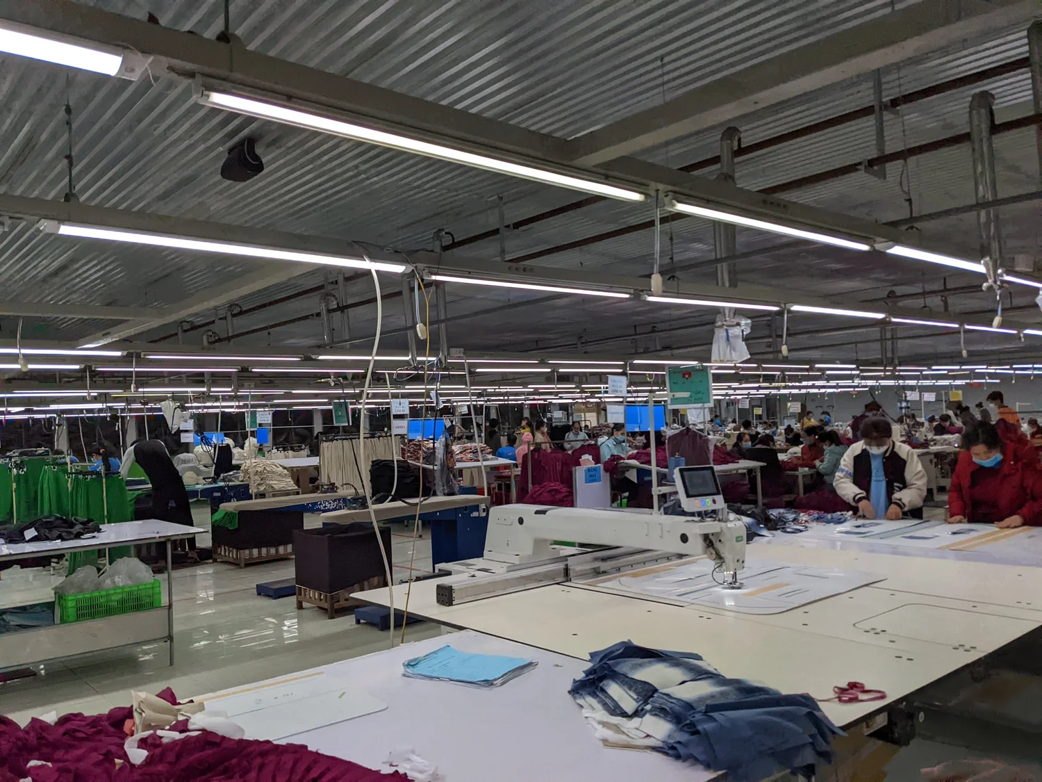 Inside a garment factory in Vietnam during a Cosmo Sourcing supplier visit in December 2022