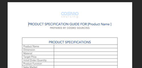 How to Create a Product Specification Sheet // What Factories Need ...